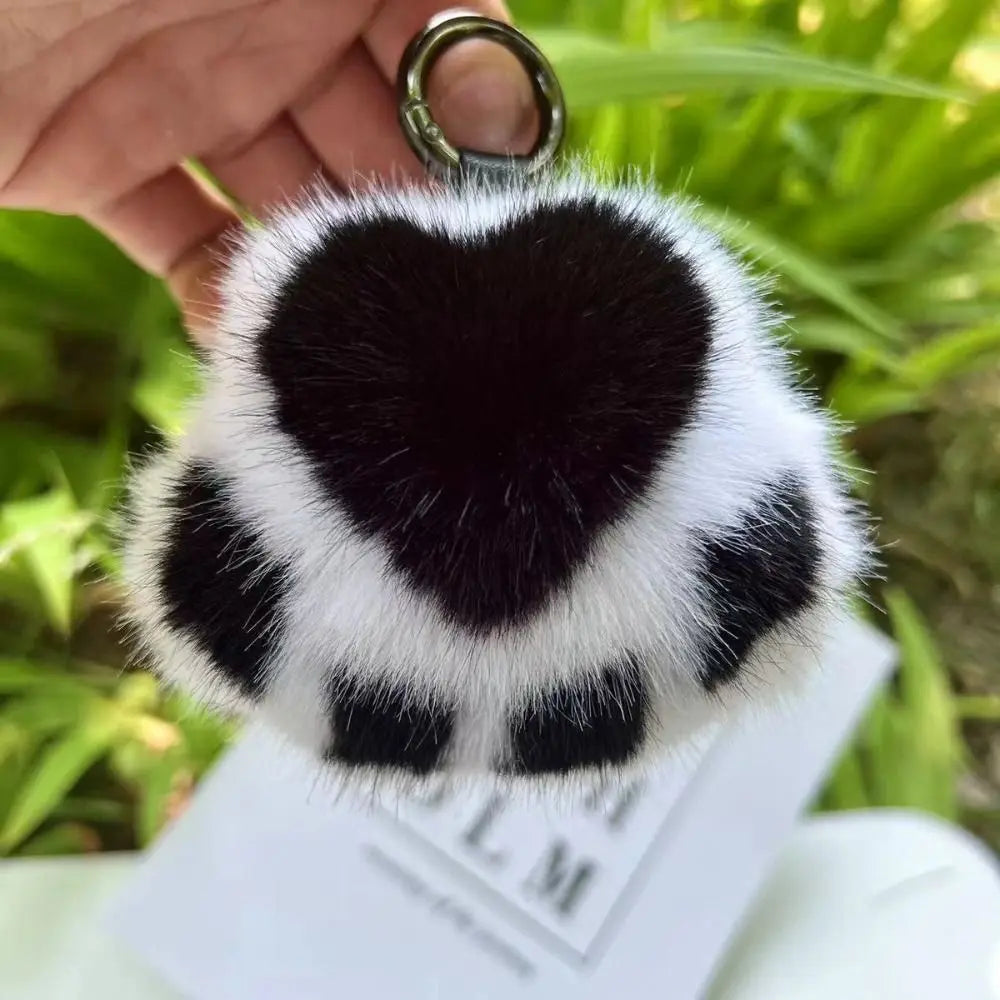 Fluffy Plush Cat Paw Keychain & Bag Charm