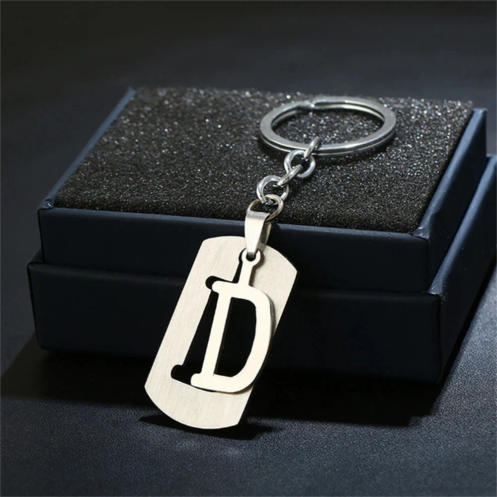 🔠✨ A–Z Letter Keychain – Personalized Steel Charm! 🔑💖