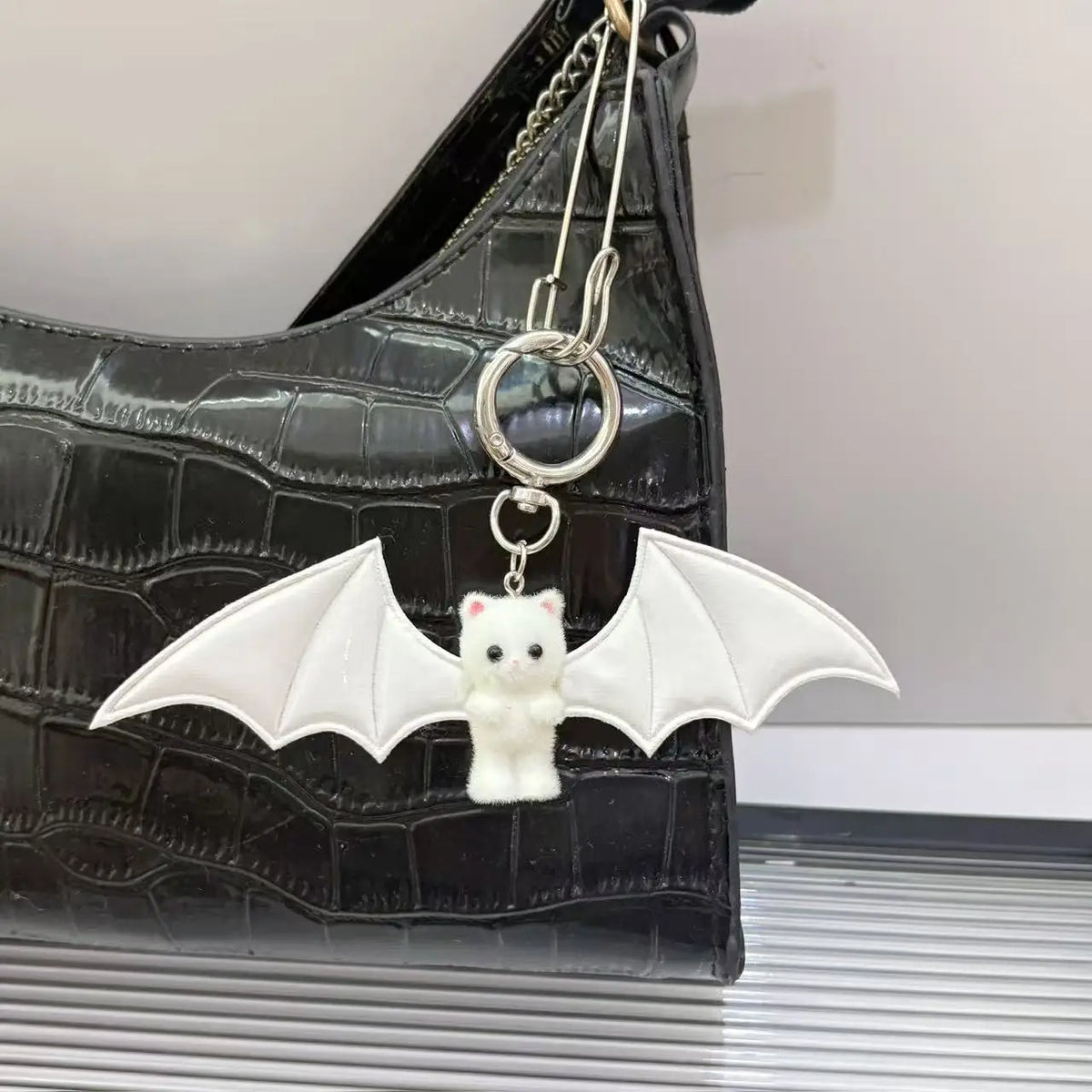 Cute Bear Wings Keychain - Halloween Bag Charm & Phone Pendant