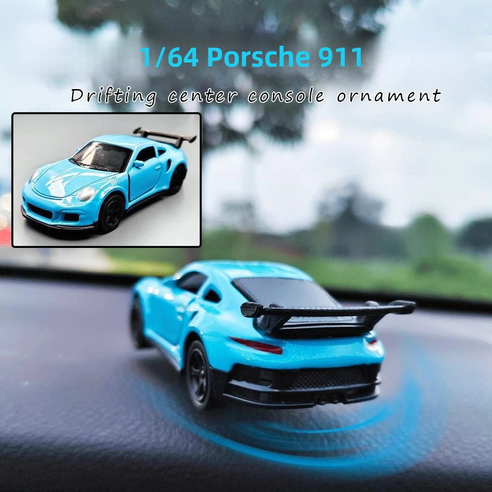 🚗💨 Rotating Drift Car Ornament – Dashboard Racing Model Decoration