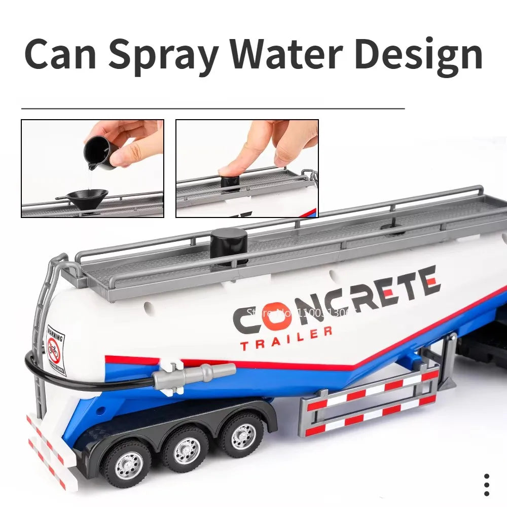 Heavy-Duty Concrete Mixer Truck 🚛💦 | 1:64 Scale Construction Model