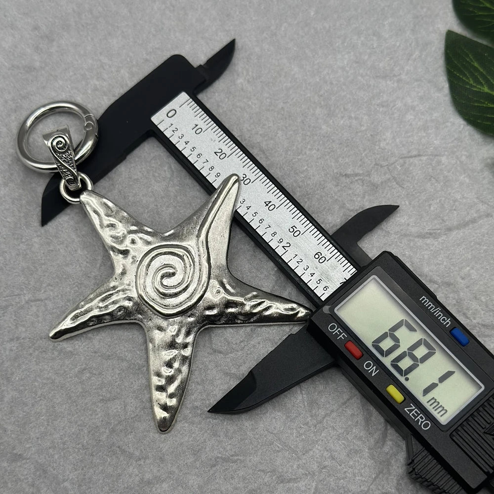 🧜‍♂️ Starfish Spiral Keychain – Ocean Vibes Accessory 🌊✨
