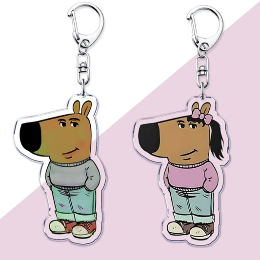 😎 Just a Chill Guy/Girl Meme Keychain 🐶✨