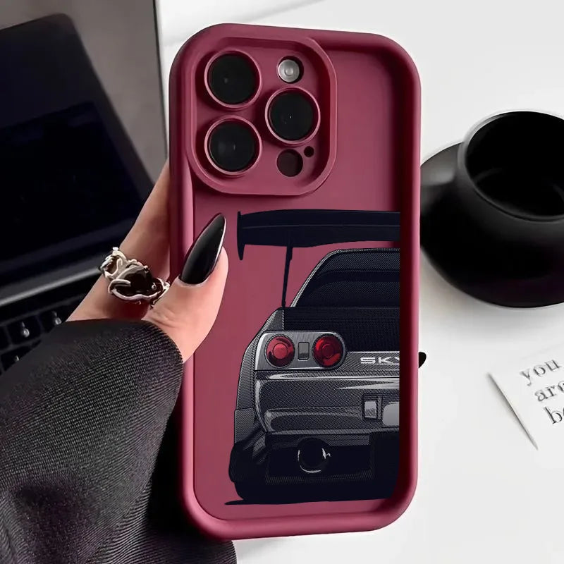 🔥 JDM Car Rear View Soft iPhone Case