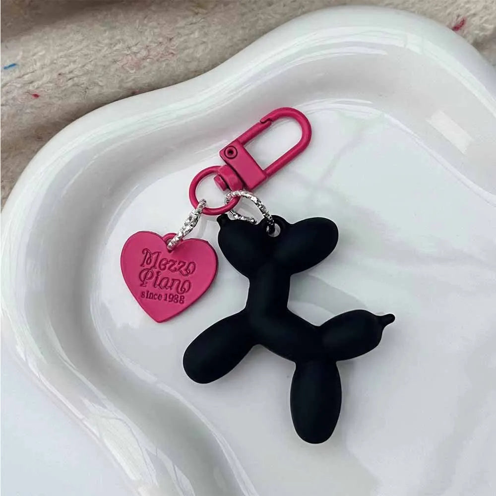 Cute Cartoon Balloon Dog Couple Keychains 🐶🎈 | Fun & Adorable Gift!