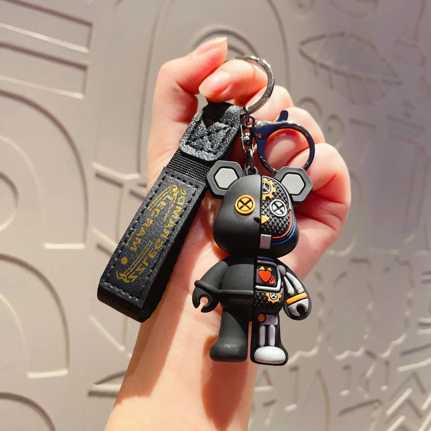 🧸 Cyber Bear Keychain – Futuristic Style with Personality!