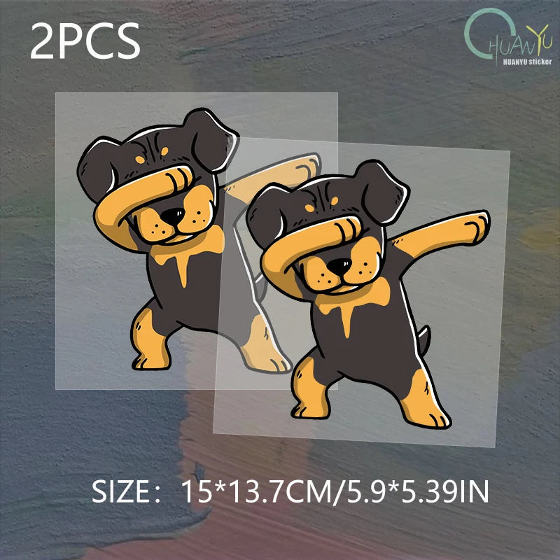 🐾 Funny Rottweiler Vinyl Sticker – Add a Bite of Humor to Your Ride! 😄