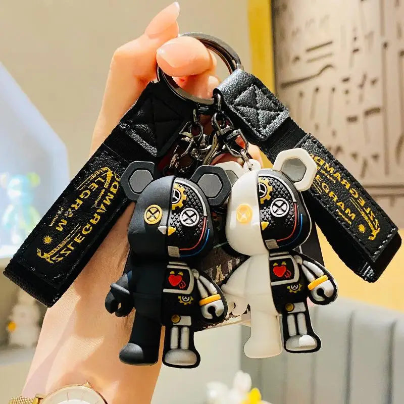 🧸 Cyber Bear Keychain – Futuristic Style with Personality!