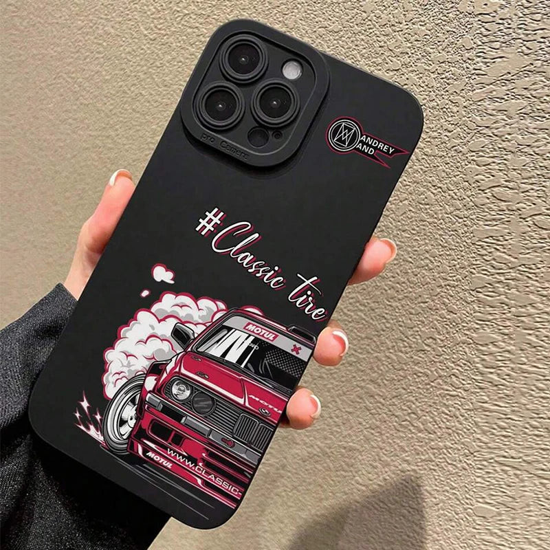 🚗 Stylish Car Pattern Phone Case – Soft & Shockproof Back Cover