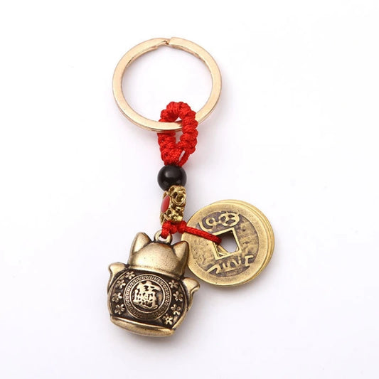 🧧 Lucky Cat Keychain – Fortune & Prosperity Charm