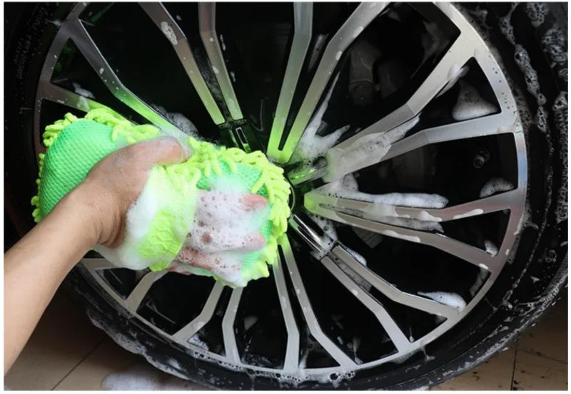 Microfiber Car Wash Sponge Glove with Elastic Strap