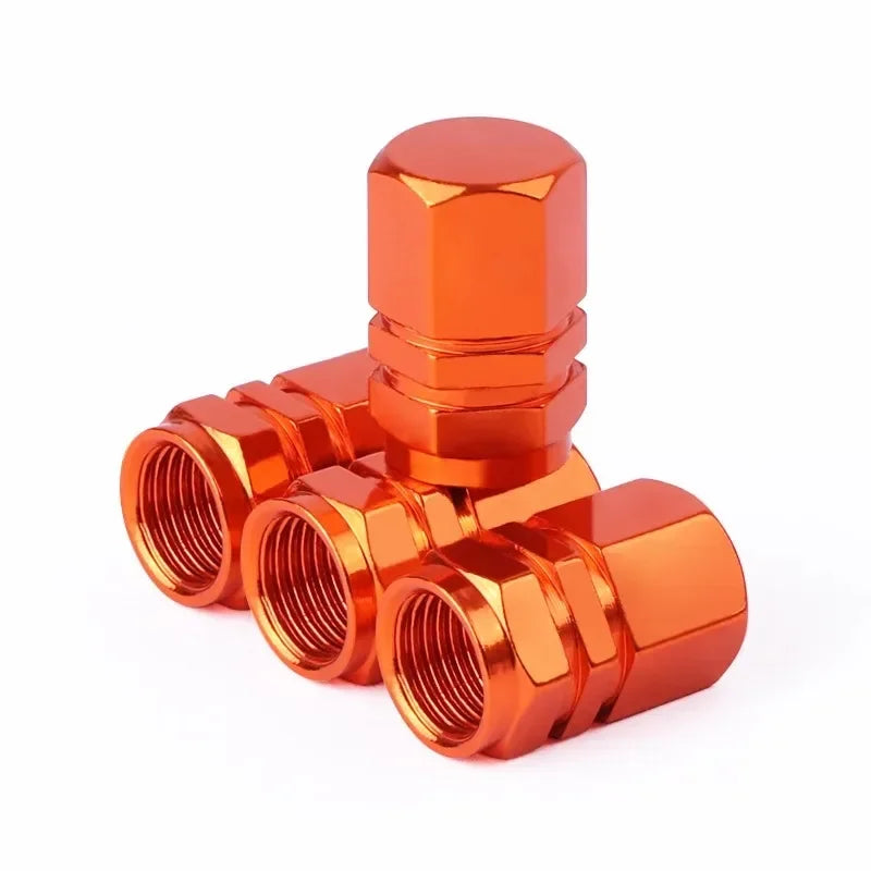 Premium Anodized Aluminum Tire Valve Stem Caps (4-Pack)