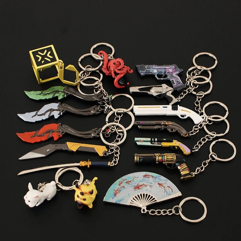 🔫 Valorant Gun & Knife Keychain – Mini Alloy Weapon Model for Gamers 🎮