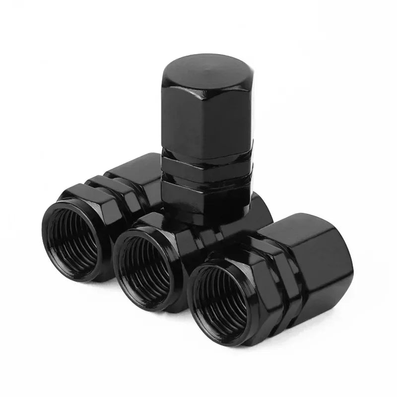 Premium Anodized Aluminum Tire Valve Stem Caps (4-Pack)