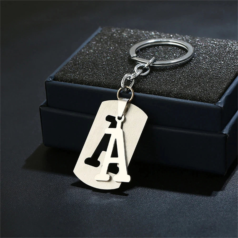 🔠✨ A–Z Letter Keychain – Personalized Steel Charm! 🔑💖