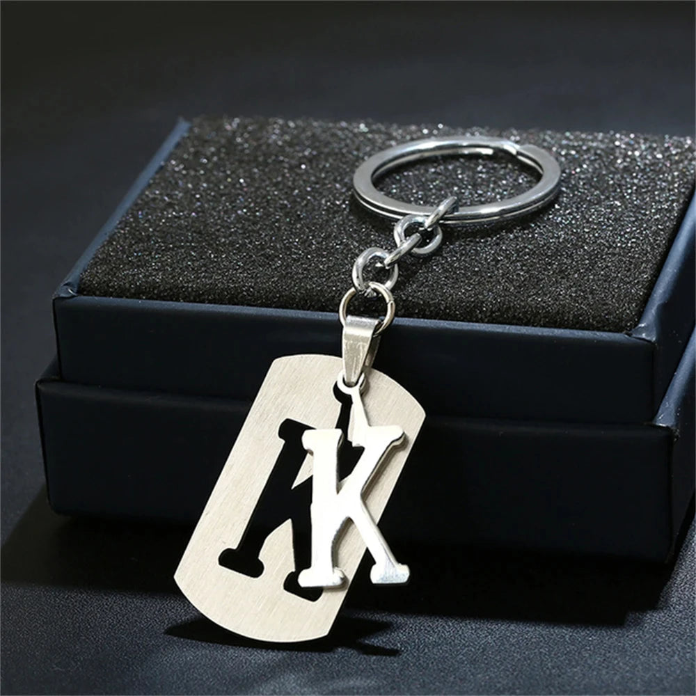 🔠✨ A–Z Letter Keychain – Personalized Steel Charm! 🔑💖