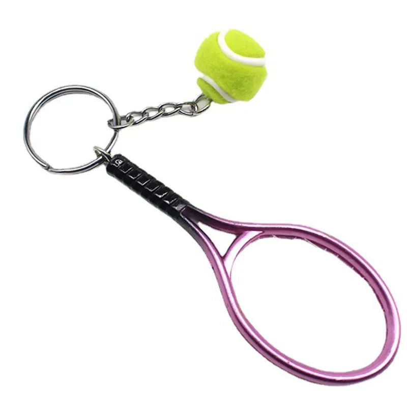 🎾 Mini Tennis Keychain Set – 6PCS Racket & Ball Keyrings 🎒