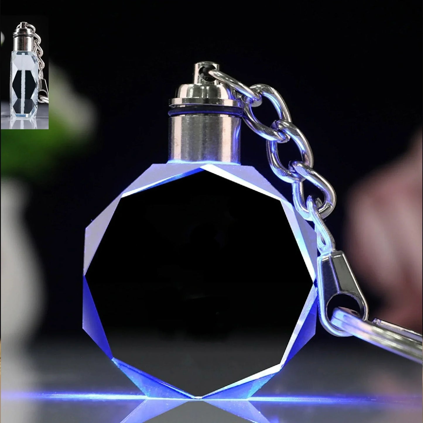 💎 Custom Crystal LED Keychain – Free Engraving, Unique Gift Idea!