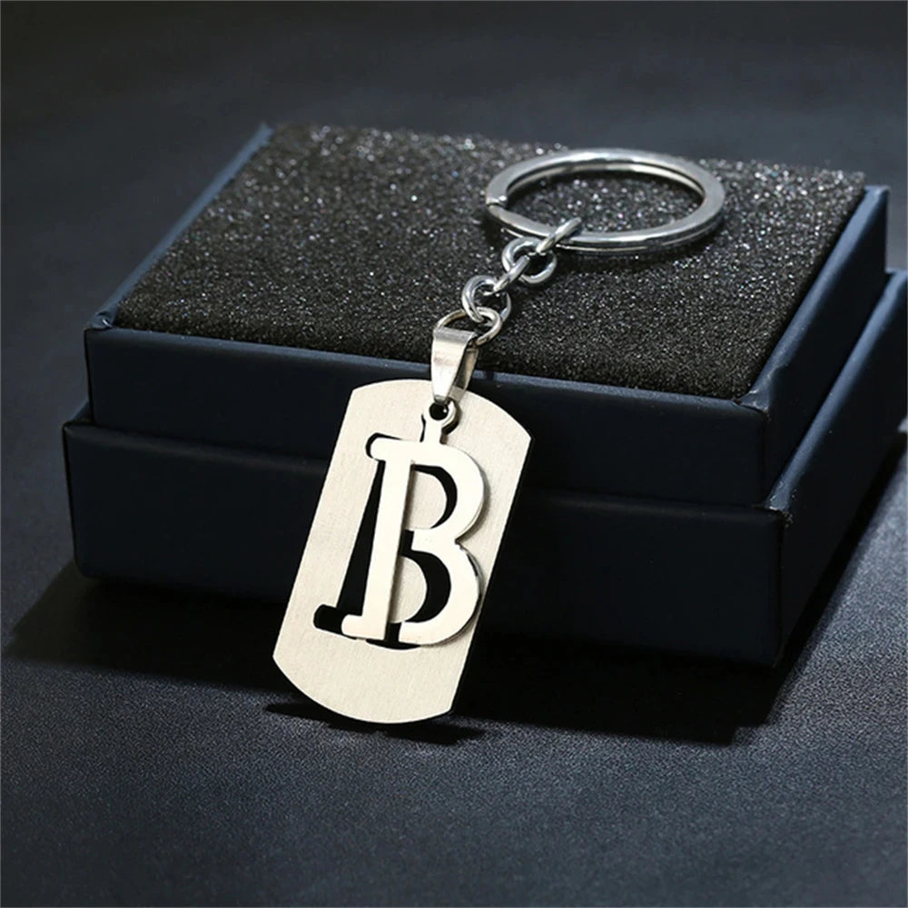 🔠✨ A–Z Letter Keychain – Personalized Steel Charm! 🔑💖