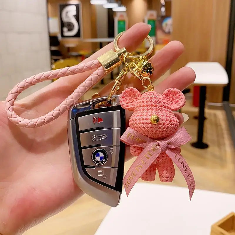 🧸 Cyber Bear Keychain – Futuristic Style with Personality!