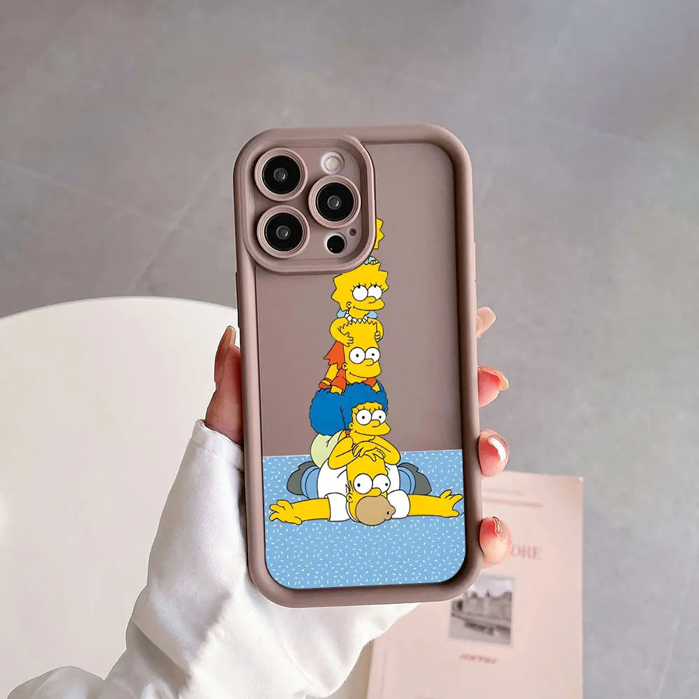 😎 Cartoon Vibes – Funny Simpsons-Inspired TPU Case for iPhone
