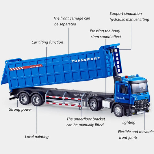 Heavy Duty Blue Dump Truck Toy 🚛🔧 | Realistic Tipper Action for Kids