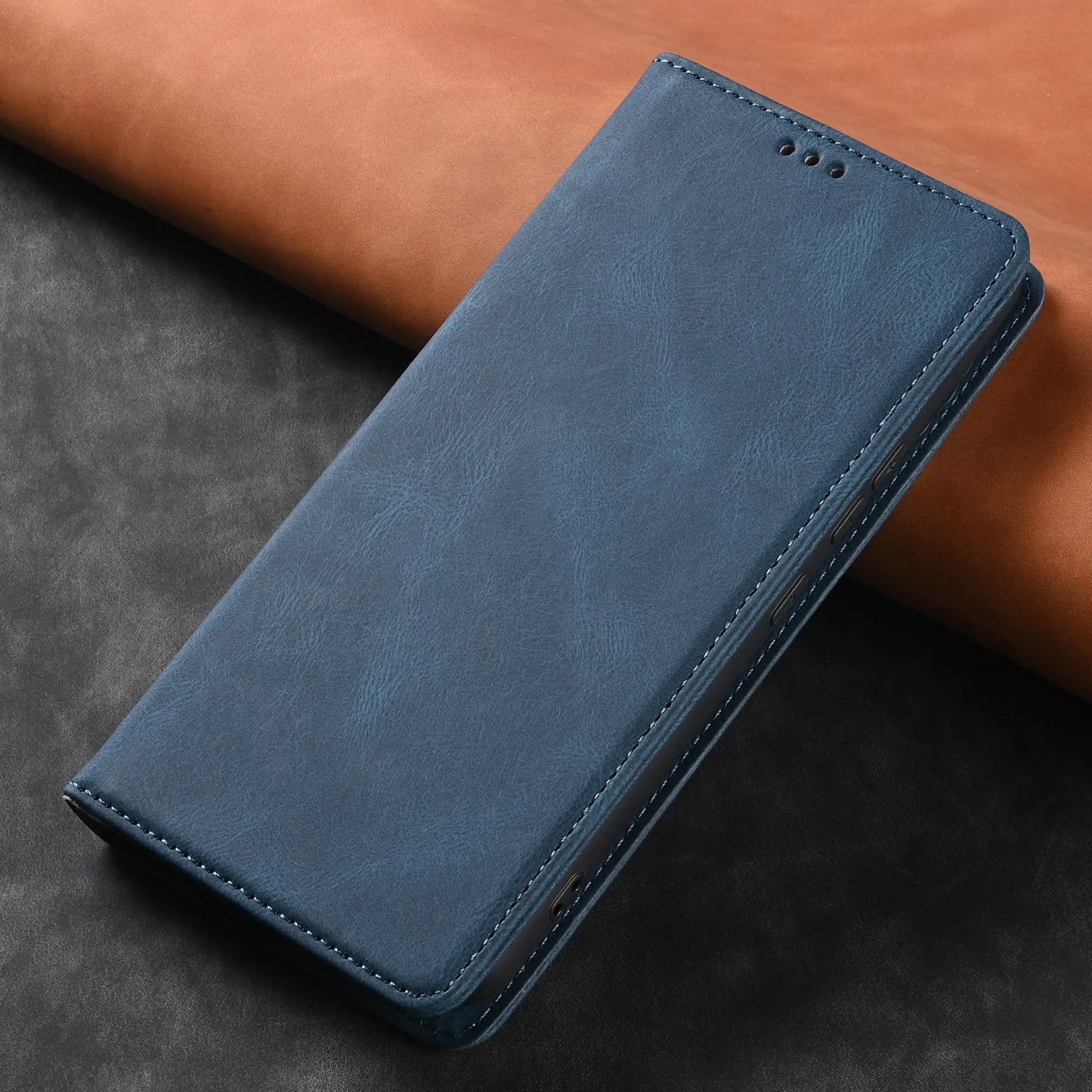 📔 Elegant Leather Flip Wallet Case – For Samsung Galaxy | Card Holder & Full Protection