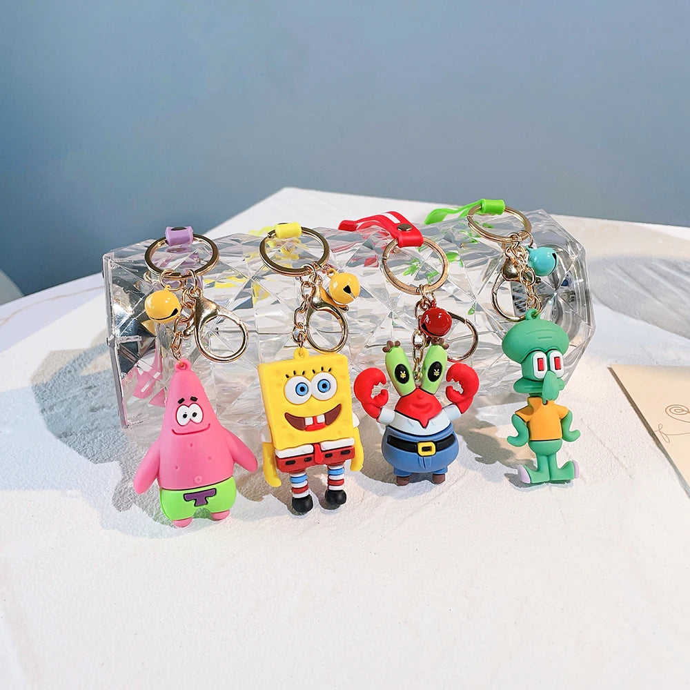 🧽💛 SpongeBob Keychain – Cute & Quirky PVC Fun! 🎉🔑