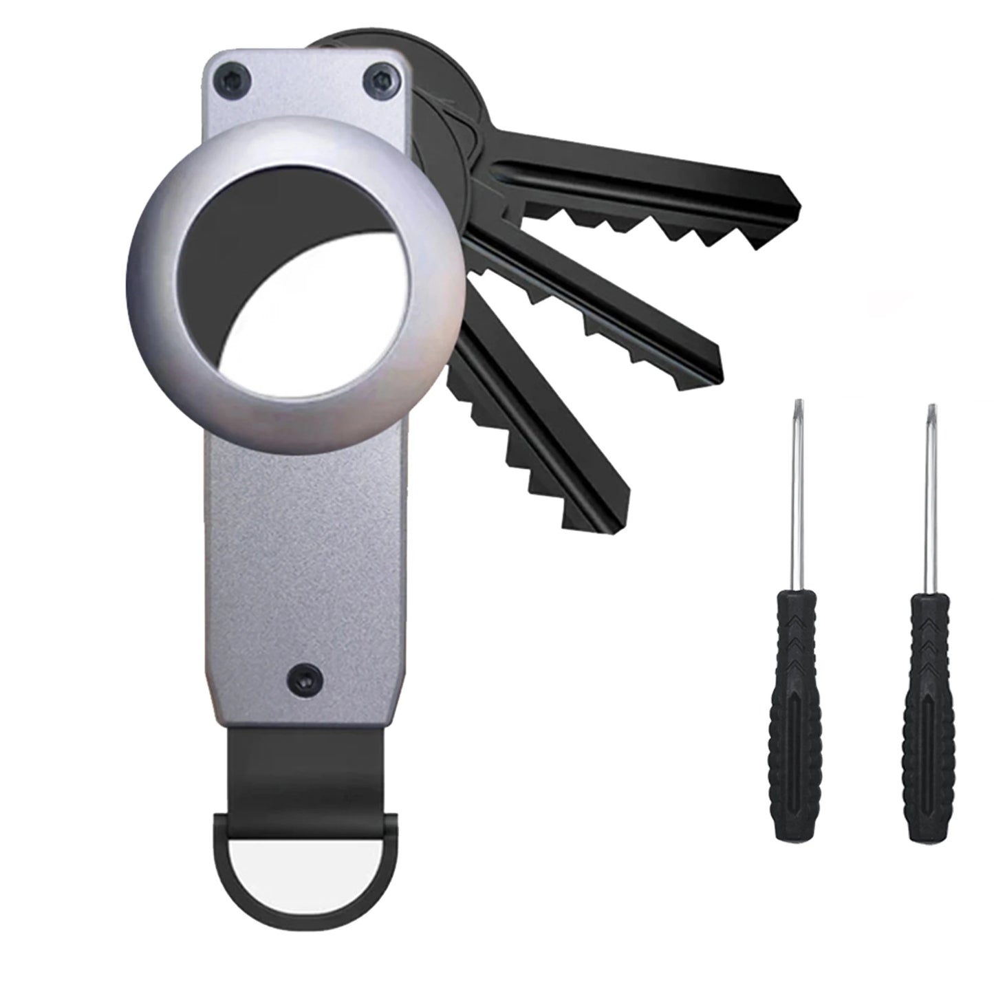 Compact Carbon Fiber Key Holder & Smart Organizer