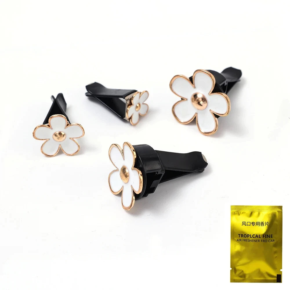 Flower Car Air Vent Freshener Clips Set