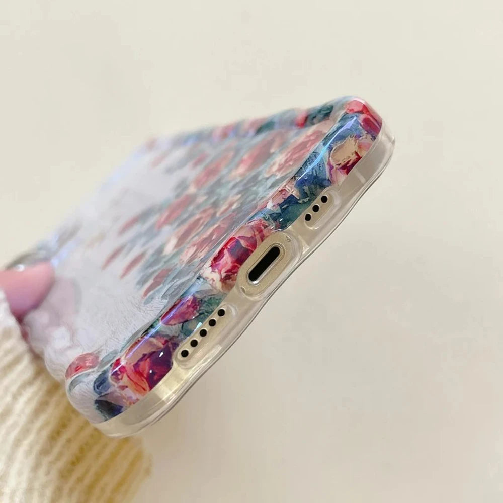 Vintage Oil Painting Phone Case – Elegant Floral Shockproof Cover 🌸📱