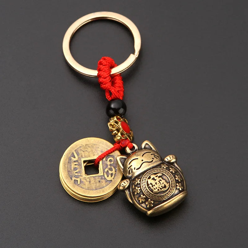 🧧 Lucky Cat Keychain – Fortune & Prosperity Charm