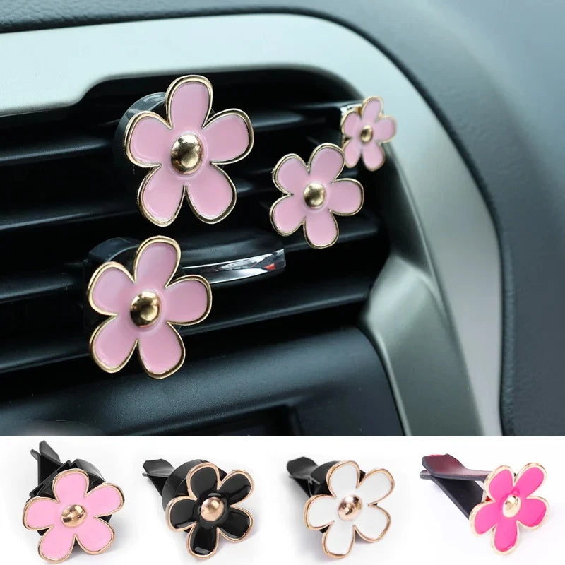 Flower Car Air Vent Freshener Clips Set