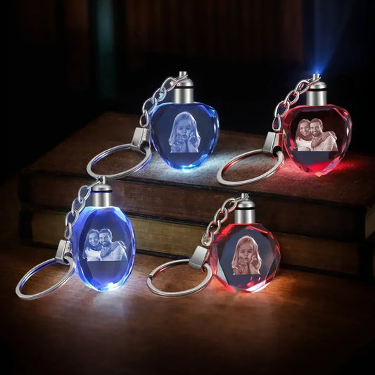 💎 Custom Crystal LED Keychain – Free Engraving, Unique Gift Idea!