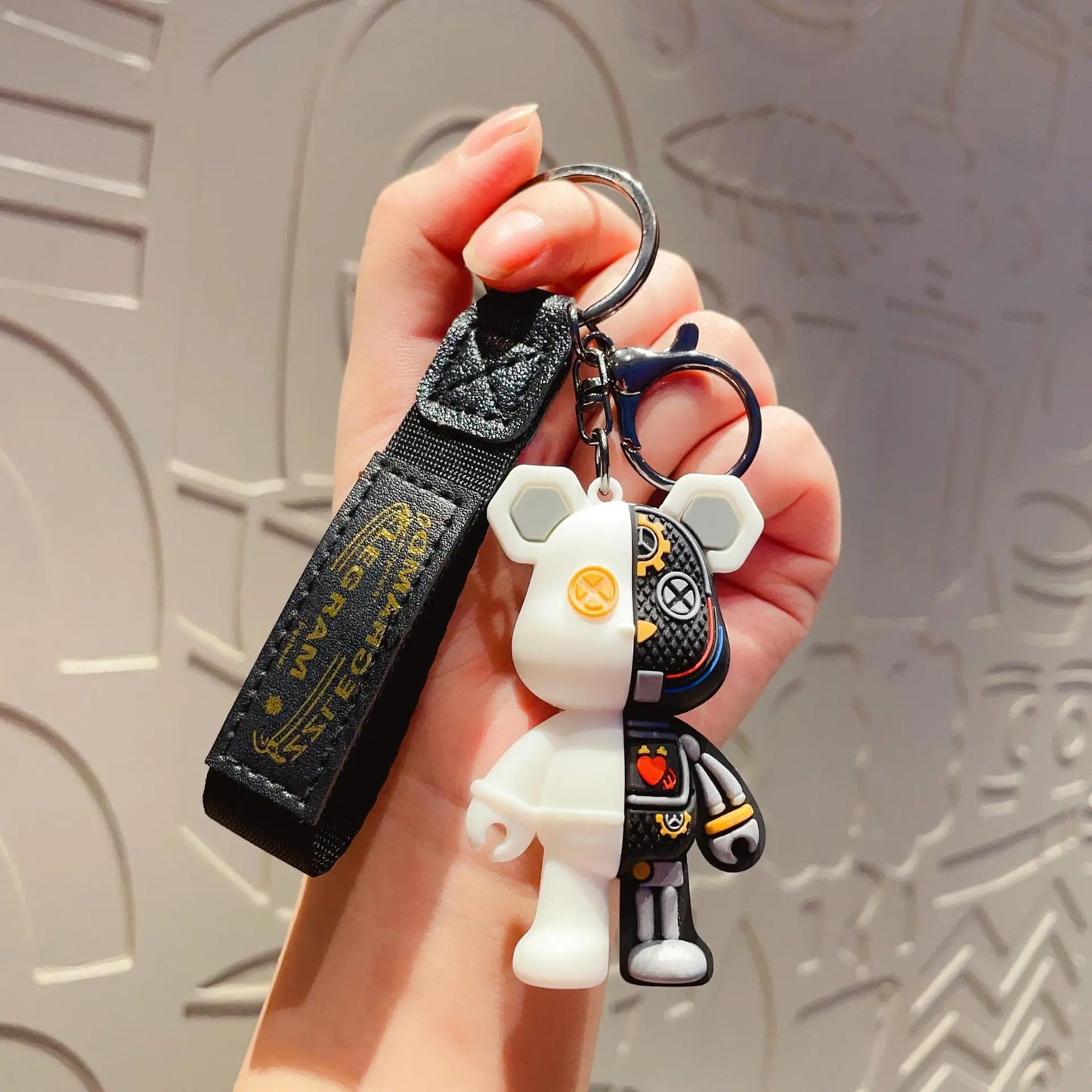 🧸 Cyber Bear Keychain – Futuristic Style with Personality!