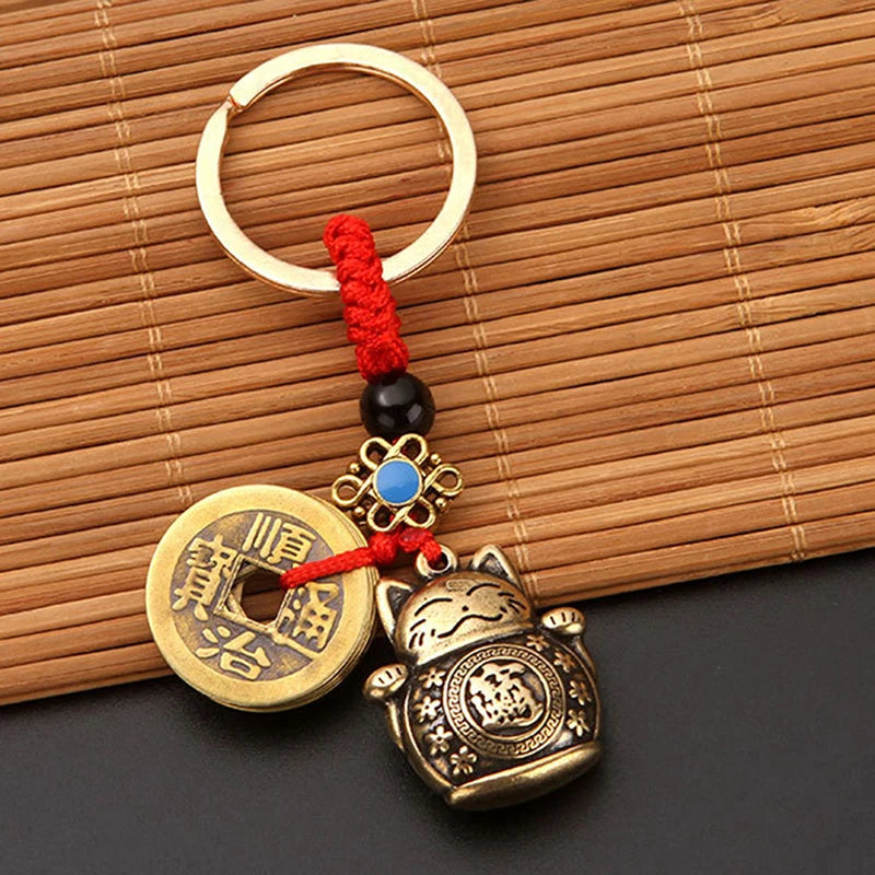 🧧 Lucky Cat Keychain – Fortune & Prosperity Charm