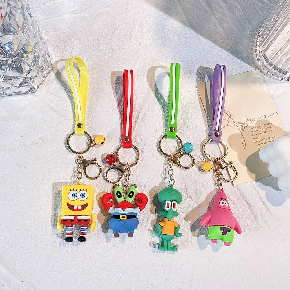 🧽💛 SpongeBob Keychain – Cute & Quirky PVC Fun! 🎉🔑