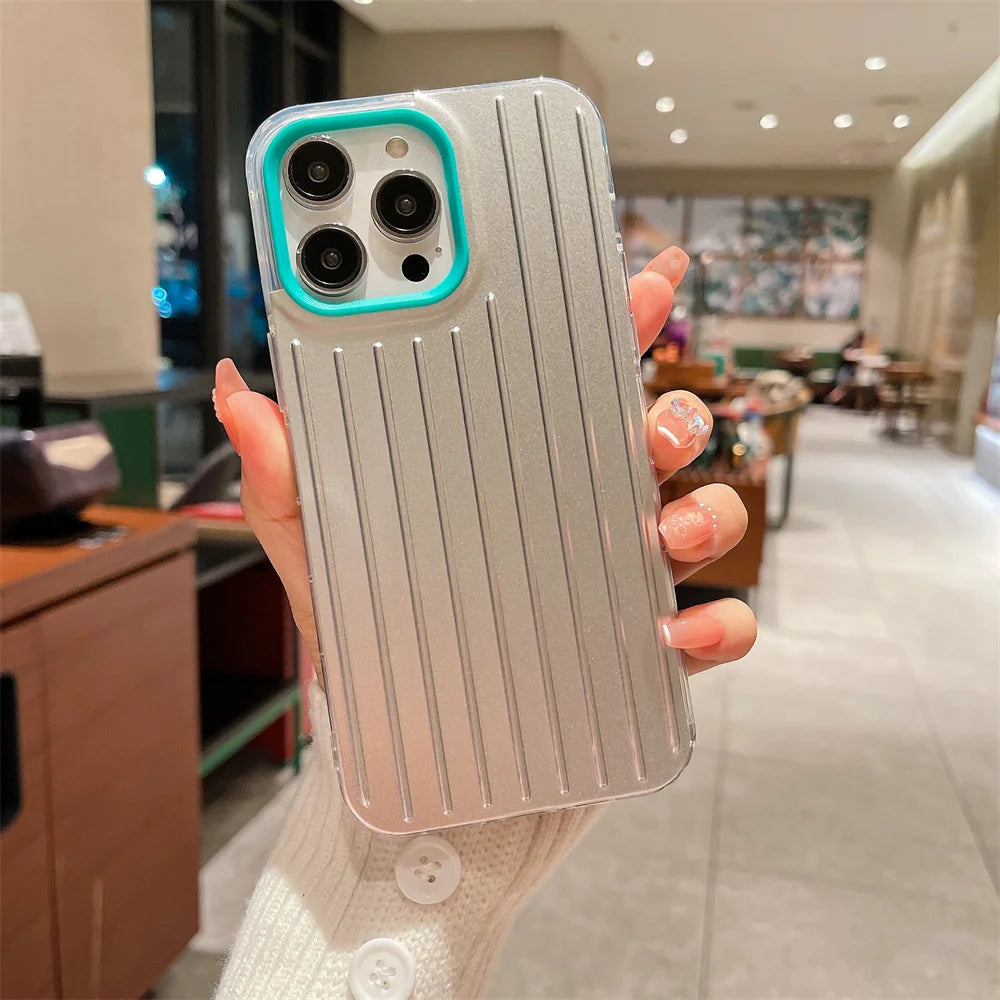 Stylish Business Luggage Case 📱✨ | Hard Shell 3D Design for iPhone