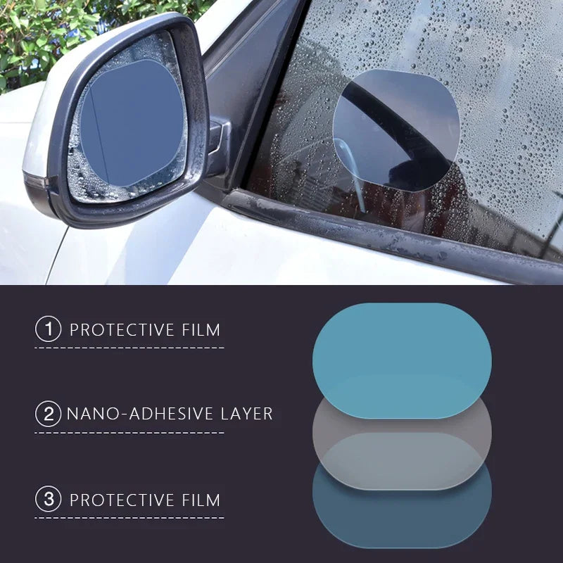 🌧️ 2pcs Rearview Mirror Protective Film – Drive Safely, Rain or Shine!