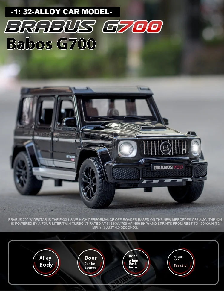 🚙 1:32 G700 Alloy SUV Model – Diecast Off-Road Beast with Lights & Sound 🔊💨