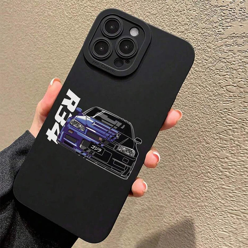 🚗 Stylish Car Pattern Phone Case – Soft & Shockproof Back Cover