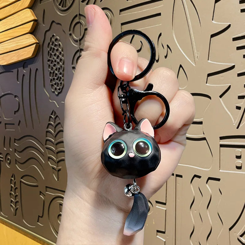 🐱💫 Cute 3D Big-Eyed Cat Keychain – Adorable Accessory for Cat Lovers