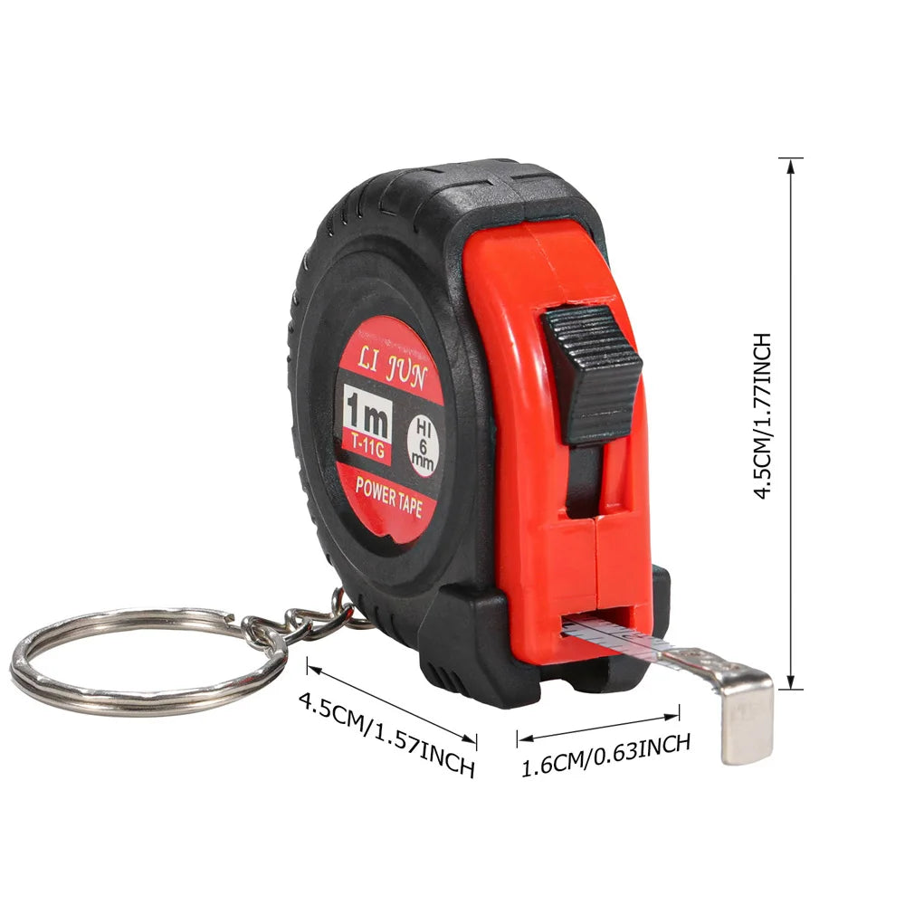 📏Mini Tape Measure Keychain – 1m Retractable Pocket Ruler