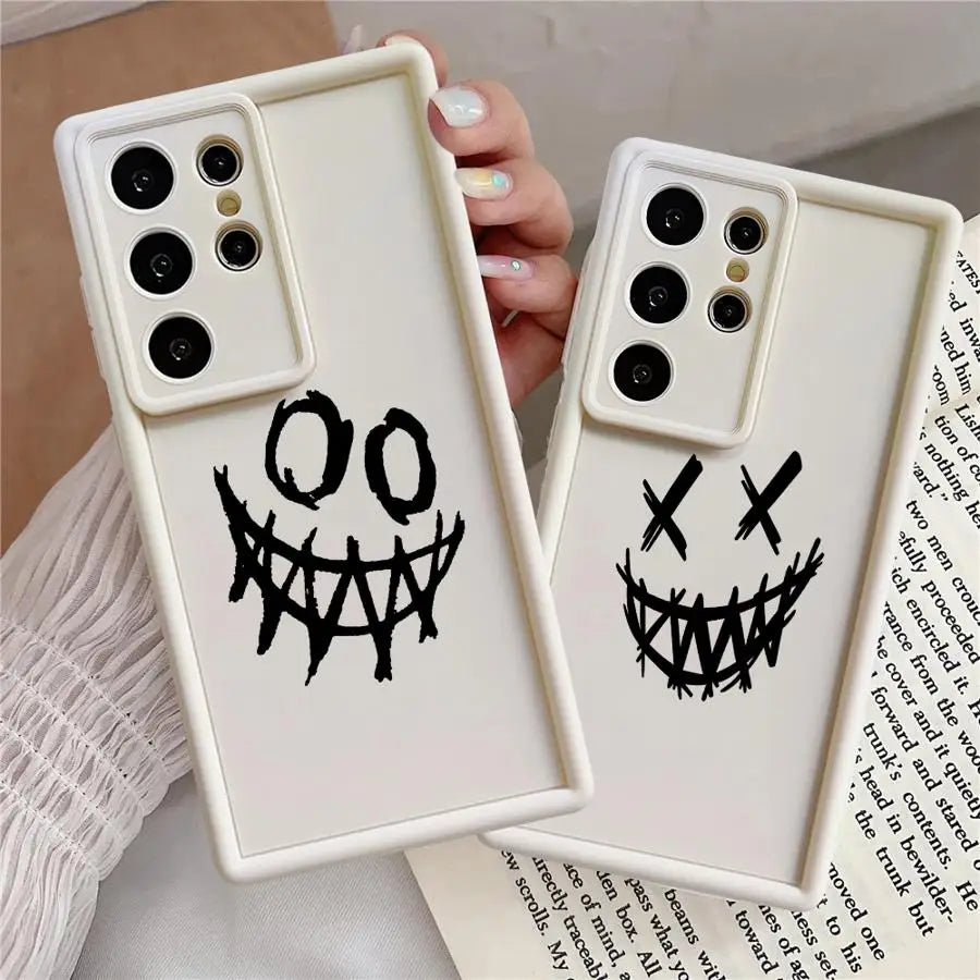 Smiling Devil Print Case – Soft Shockproof Cover for Samsung Galaxy