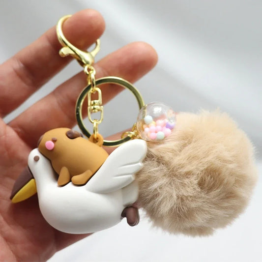 🌟🧸 Cute Capybara Buddy Keychains 🐶🐢🦆🐊