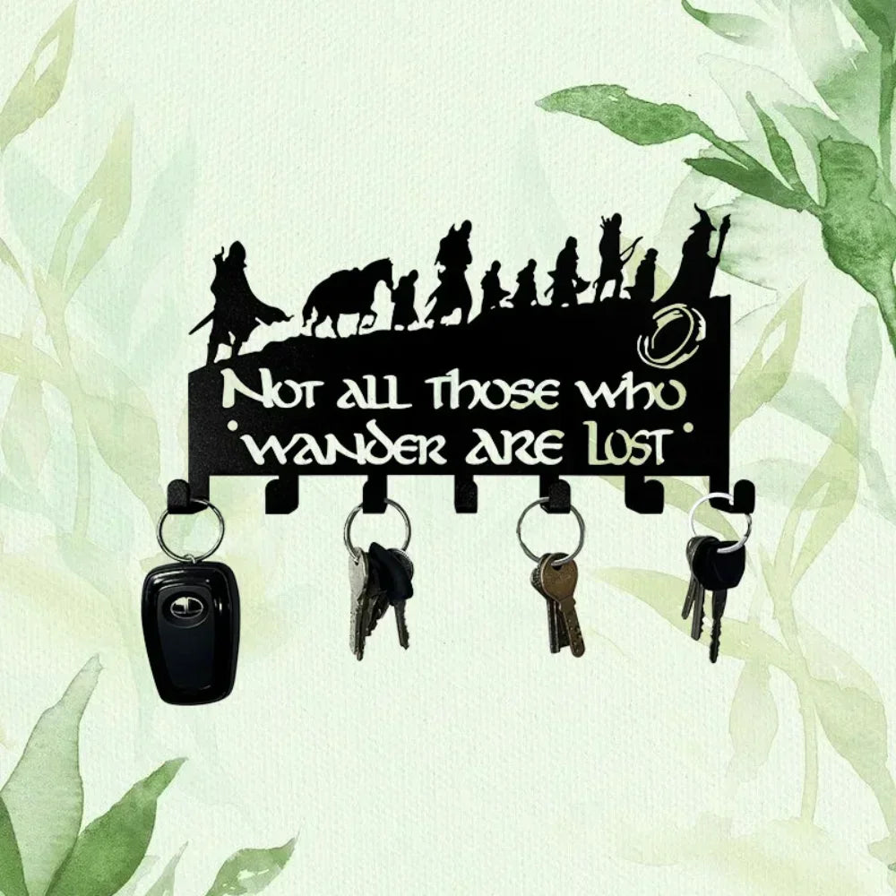 🖼️ Decorative Metal Key Holder – Wall-Mounted Iron Art for Your Home!