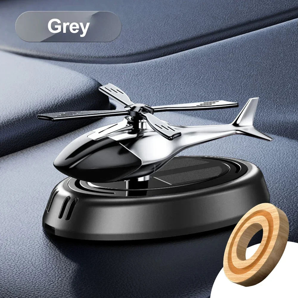 🚁 Solar Car Air Freshener – Helicopter Design | Aromatherapy & Odor Removal