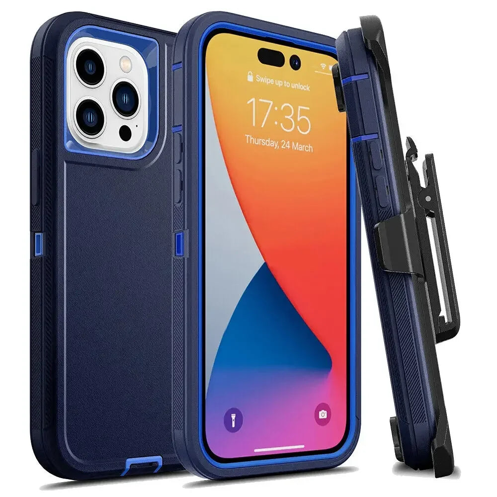 🛡️ Ultimate Armor Shockproof Phone Case with Belt Clip 🔒