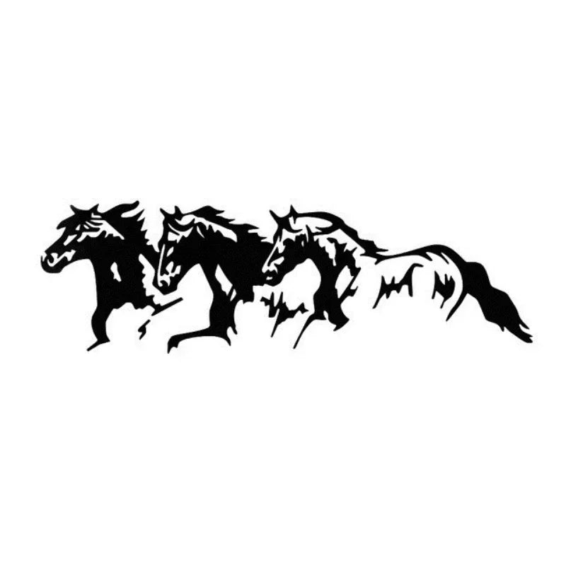 🏇 Grace in Motion – Running Horses Car Sticker 🌄