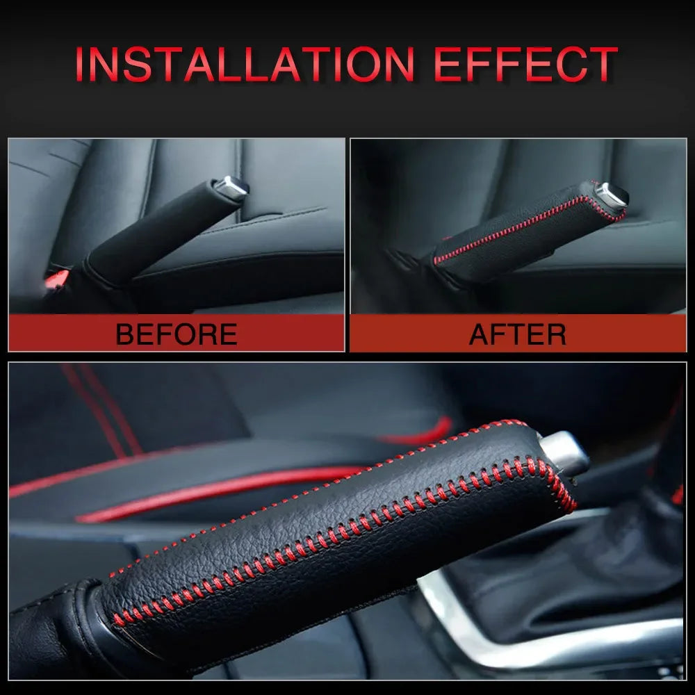 Premium Leather Gear & Handbrake Cover – For SEAT & Skoda 🚗